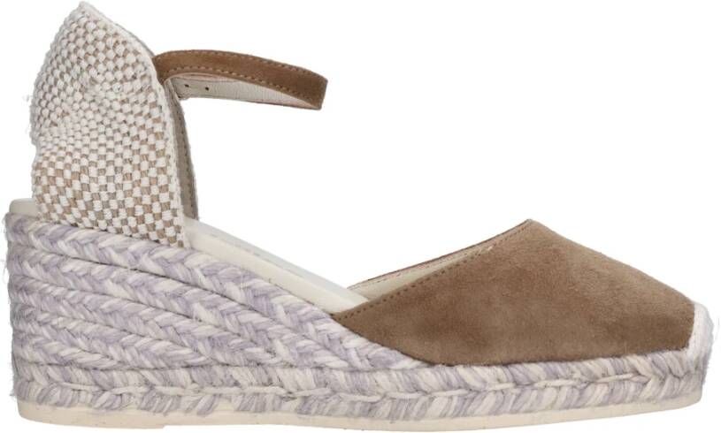 Espadrilles met hak Beige
