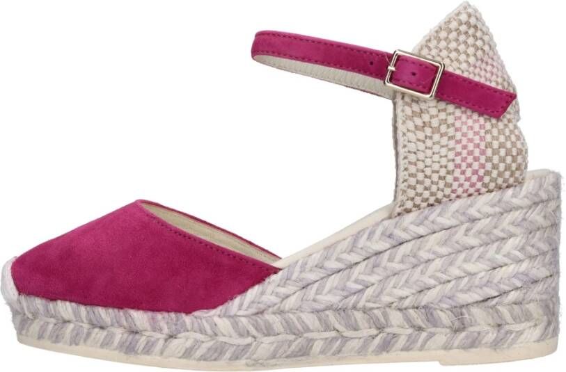 Espadrilles met hak Fuchsia