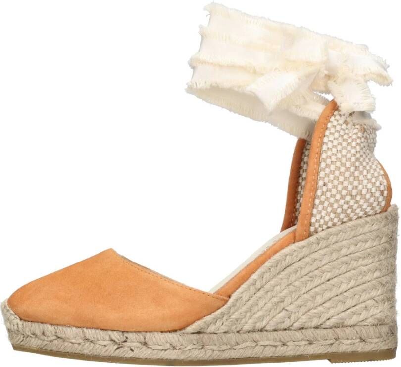 Espadrilles met hak Oranje
