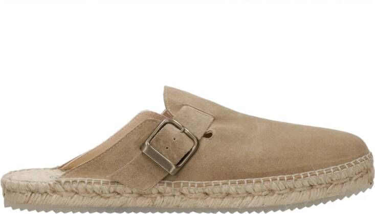 Espadrilles Suède sandalen met touwzool