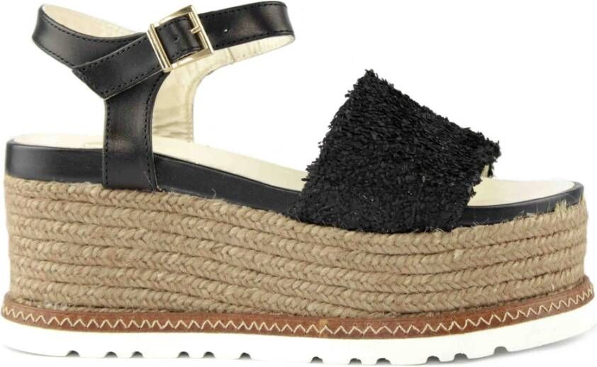 Espadrilles Wedges Black Dames