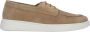 Estro Beige Derby Schoenen voor Heren gemaakt van Echt Velours - Thumbnail 1