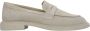 Estro Beige Penny Loafers voor vrouwen gemaakt van Premium Italiaans Echt Velours - Thumbnail 1
