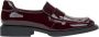 Estro Burgundy Loafers voor dames gemaakt van Patent Echt Leer Red Dames - Thumbnail 1