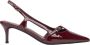 Estro Bourgondisch leren slingback lage hak pumps voor dames Red Dames - Thumbnail 1