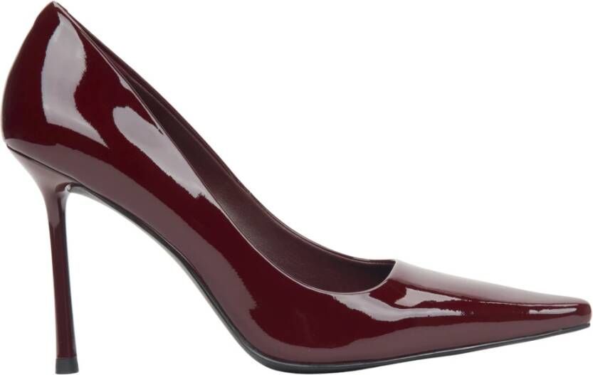 Estro Bourgondische Hoge Hakken Pumps voor Dames gemaakt van Lakleer Red Dames