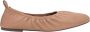 Estro Bruine Leren Comfort Ballerina`s - Thumbnail 1