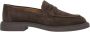 Estro Bruine Penny Loafers voor dames gemaakt van Italiaans echt velours - Thumbnail 1