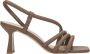 Estro Bruine sandalen met hak en bandjes voor vrouwen - Thumbnail 1