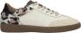 Estro Dames Beige Animal Print Sneakers gemaakt van Italiaans Echt Leer Er00114893 Multicolor Dames - Thumbnail 1