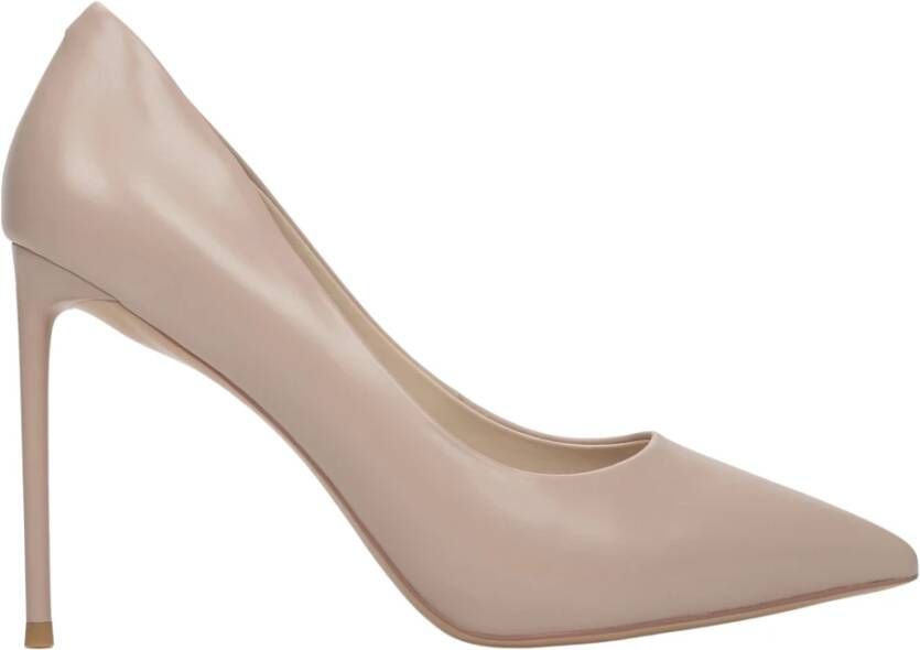 Estro Dames Beige Leren Puntige Neus Hoge Hakken Er00111716 Beige Dames