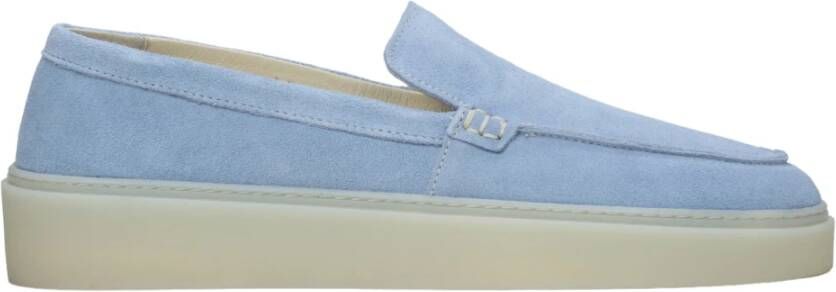 Estro Blauwe Velours Loafers