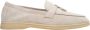 Estro Dames Crème Beige Kwast Loafers gemaakt van Velours Er00114716 Beige Dames - Thumbnail 1