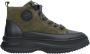 Estro Dames Groen & Zwart Leer & Suède High-Top Sneakers Er00113558 Multicolor Dames - Thumbnail 1
