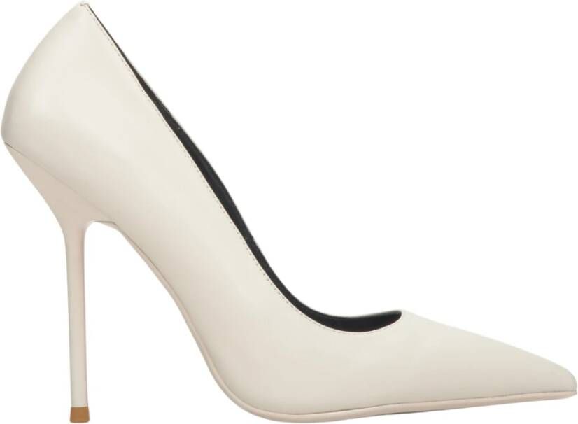 Estro Dames Licht Beige Leren Pumps Met Puntige Neus Er00112676 Beige Dames