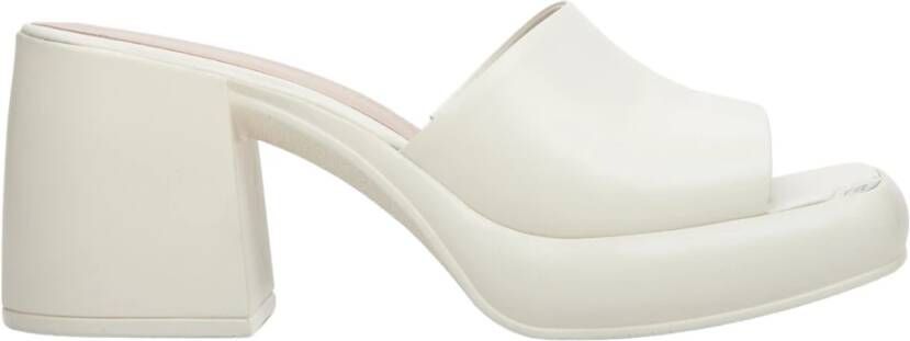 Estro Dames Licht Beige Slip On Platform Hoge Hak Muiltjes Er00112881 Beige Dames