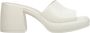 Estro Dames Licht Beige Slip On Platform Hoge Hak Muiltjes Er00112881 Beige Dames - Thumbnail 1