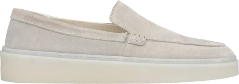 Estro Dames Lichtbeige Loafers gemaakt van Echt Italiaans Velours Er00114886 Beige Dames