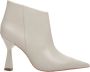 Estro Dames Lichtgrijze Leren Enkellaarzen met Trechterhak Er00113737 Gray Dames - Thumbnail 1