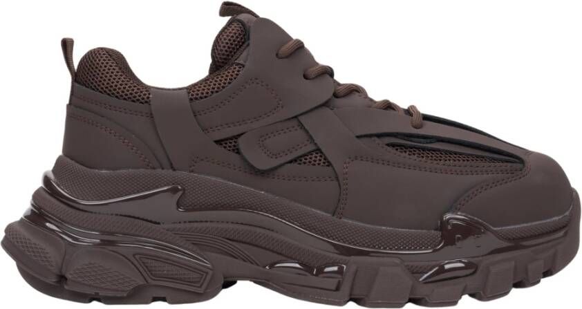 Estro Dames Zadelbruine Lage Chunky Platform Sneakers ES8 Er00114314