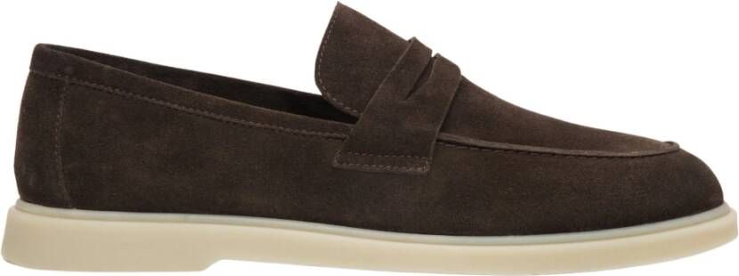 Estro Donkerbruine loafers