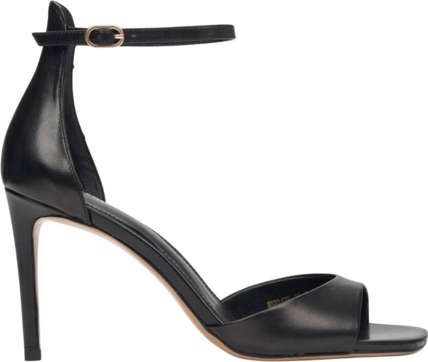 Estro Elegante Zwarte Sandalen met Hoge Hakken