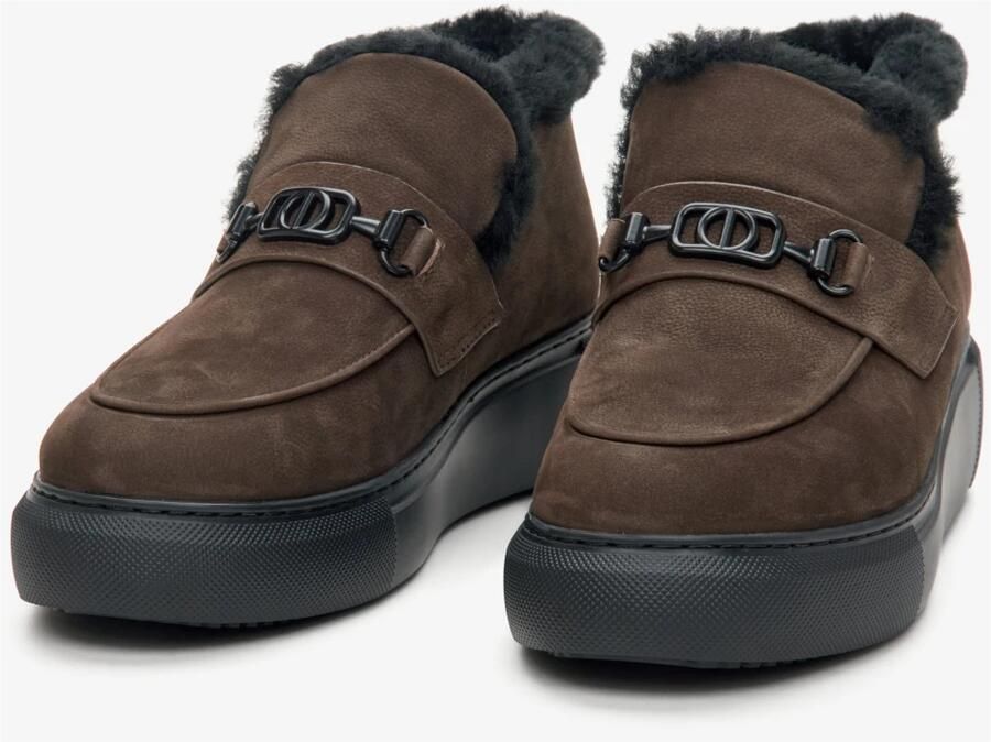 Estro Dames Bruine Enkellaarzen gemaakt van Echt Leer Er00114182