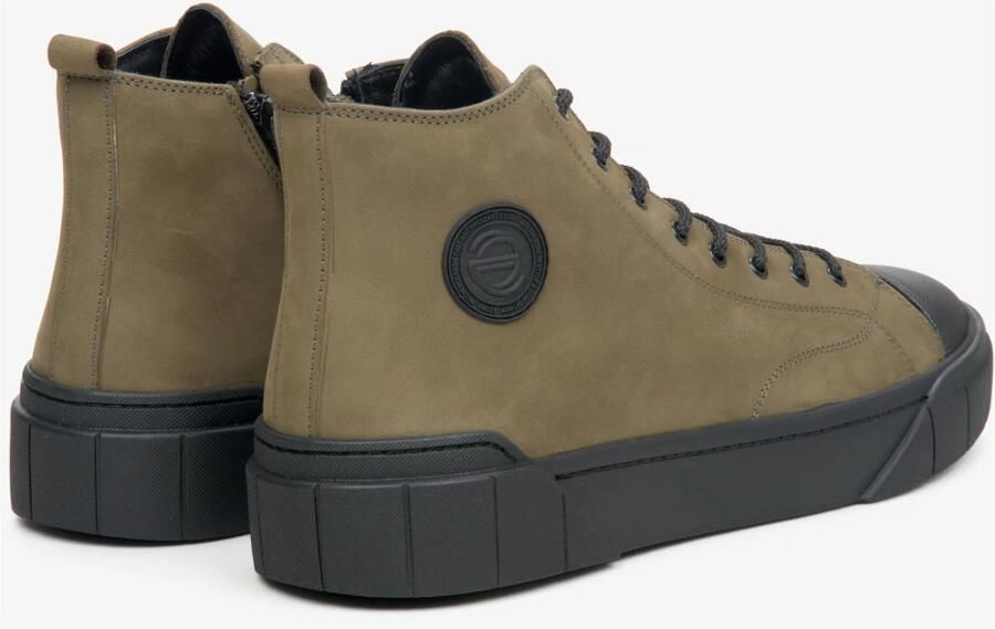 Estro Donkergroene High-Top Sneakers