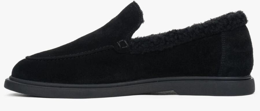 Estro Fur-Lined Velour Loafers