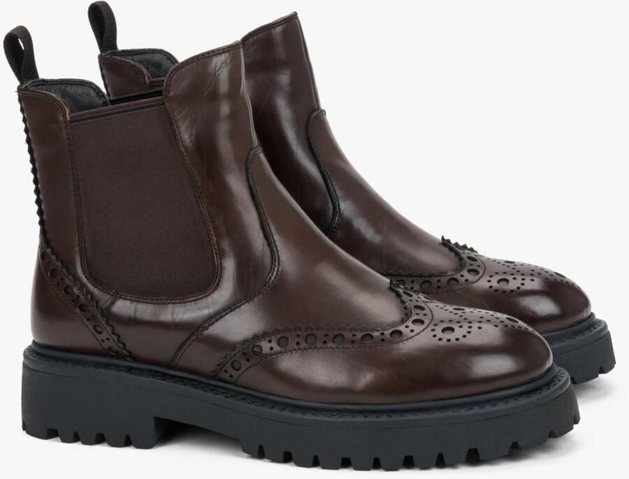 Estro Chelsea boots '60616-00' bruin - Foto 3