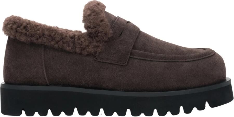 Estro Hoge Loafers met Bontvoering