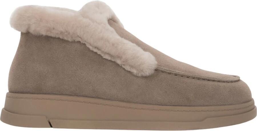 Estro Hoge Velours Loafers met Bontvoering