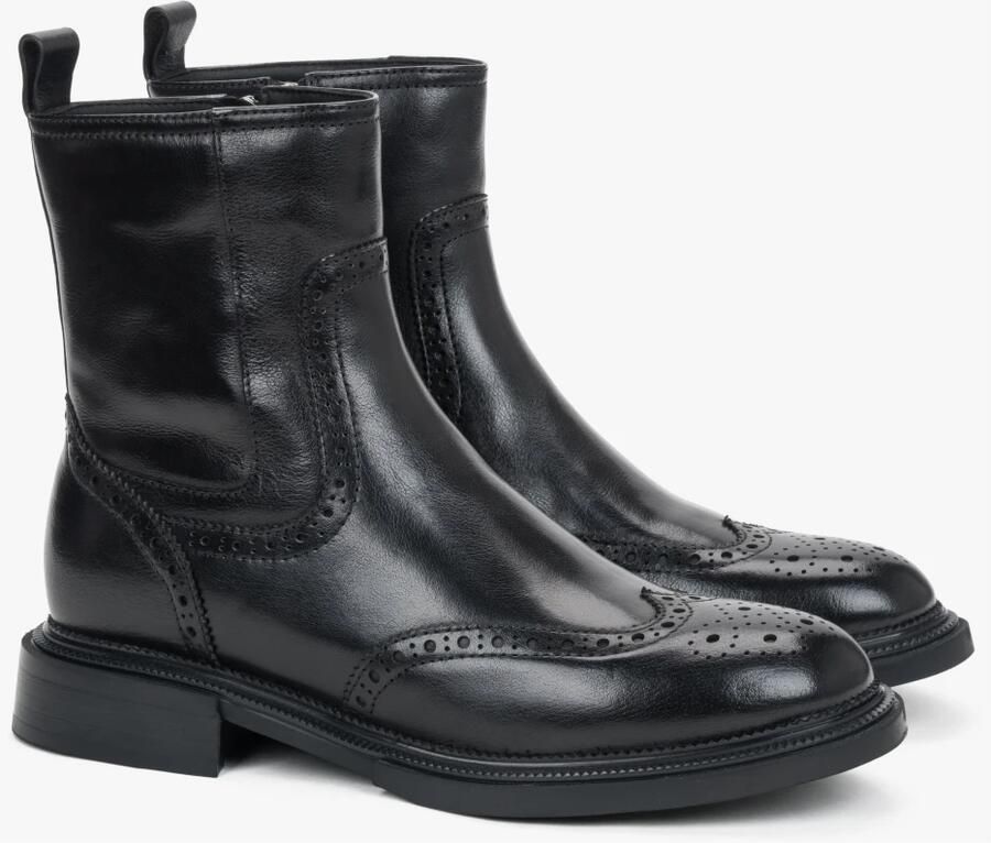 Estro Klassieke Brogue Enkellaarzen - Foto 3