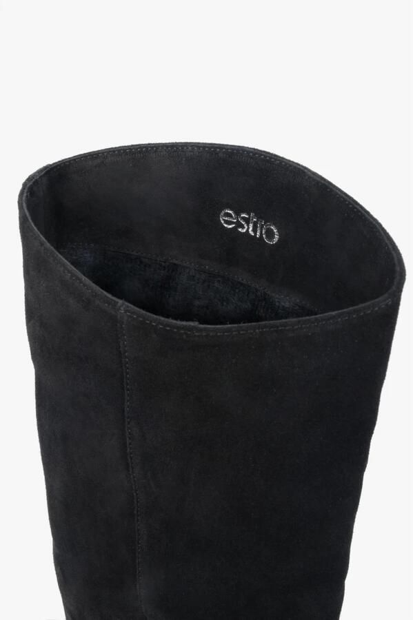 Estro Kniehoge laarzen met lage hak - Foto 2