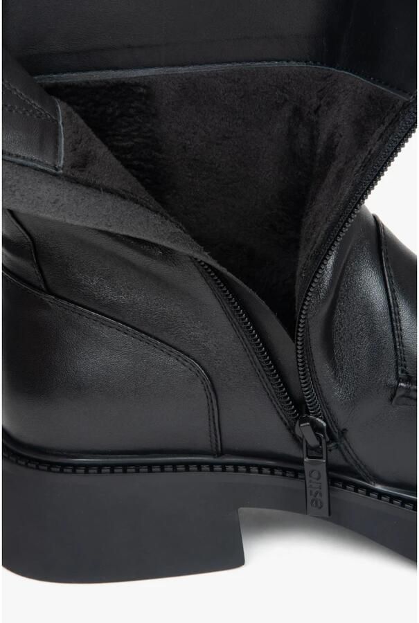 Estro Leren Enkelboots met Decoratieve Gesp - Foto 2