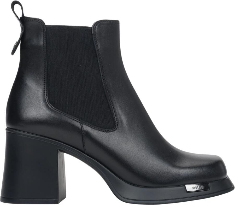 Estro Leren Enkellaarsjes met Blokhak - Foto 3