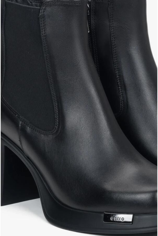 Estro Leren Enkellaarsjes met Blokhak - Foto 2