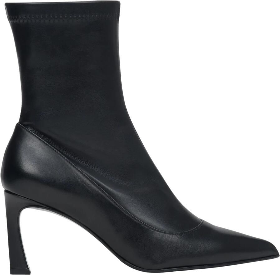 Estro Leren enkellaarsjes met elastische schacht en stilettohak