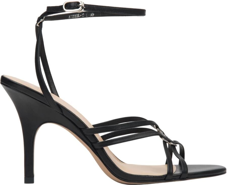 Estro Leren Stiletto Sandalen