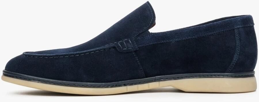 Estro Marineblauwe Loafers