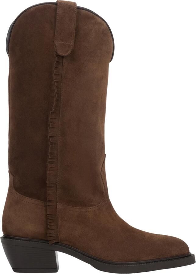 Estro Premium Italiaans Velours Hoge Cow laarzen