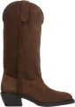 Estro Premium Italiaans Velours Hoge Cowboylaarzen - Donkerbruin