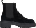 Estro Premium Italiaanse Velours Chelsea Laarzen - Zwart