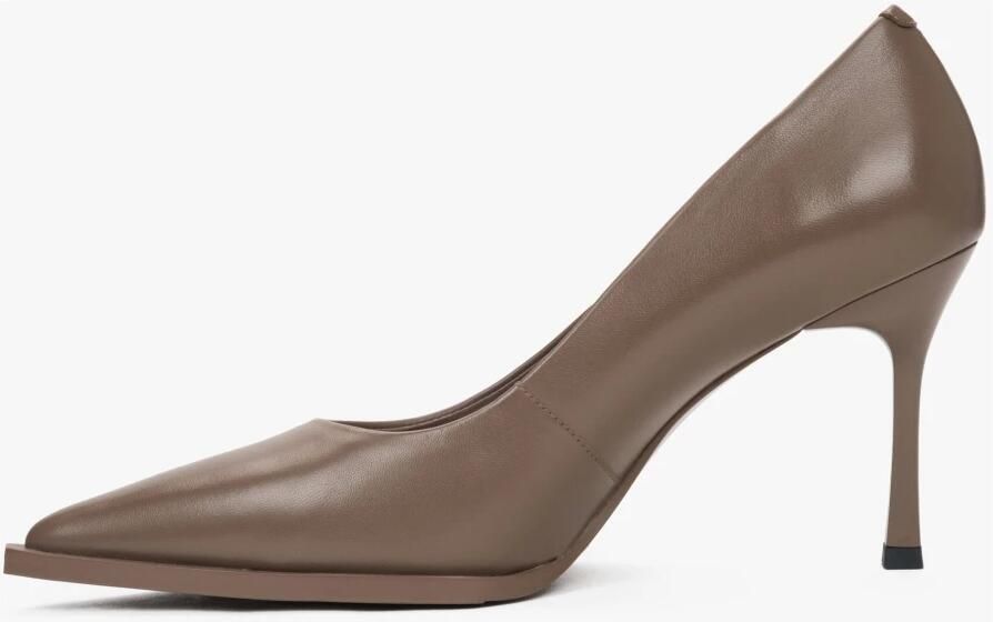 Estro Donkerbruine Echte Leren Pumps met Puntige Neus voor Vrouwen - Foto 5