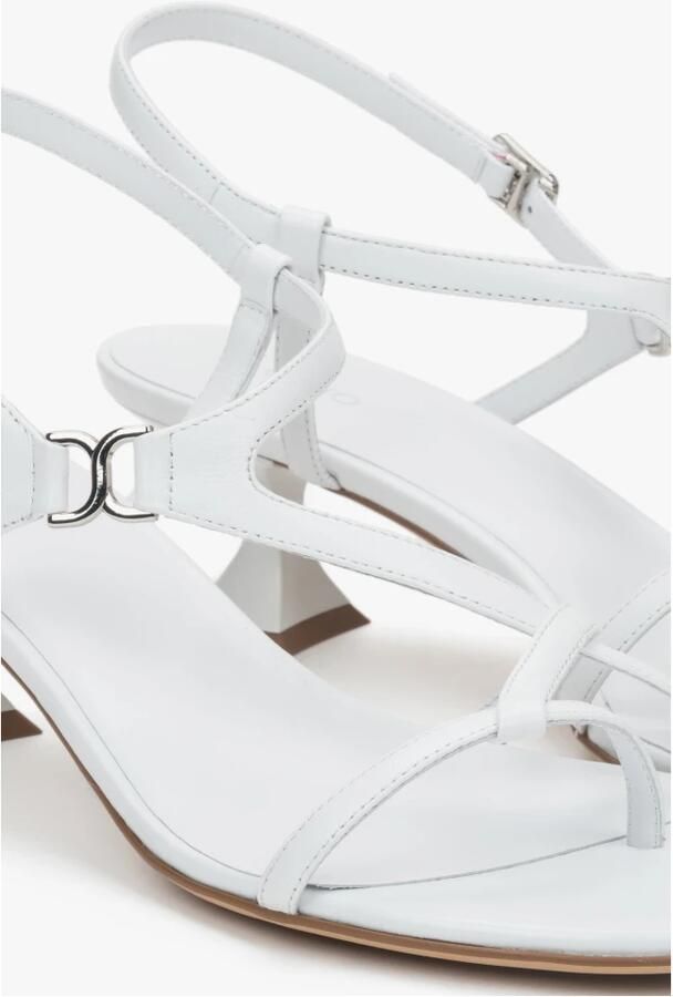 Estro Sandalen met geweven bandjes en trechterhak - Foto 2