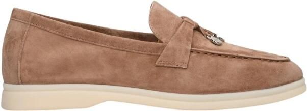 Estro Dames Bruine Kwast Loafers gemaakt van Velours Er00112679 Brown Dames
