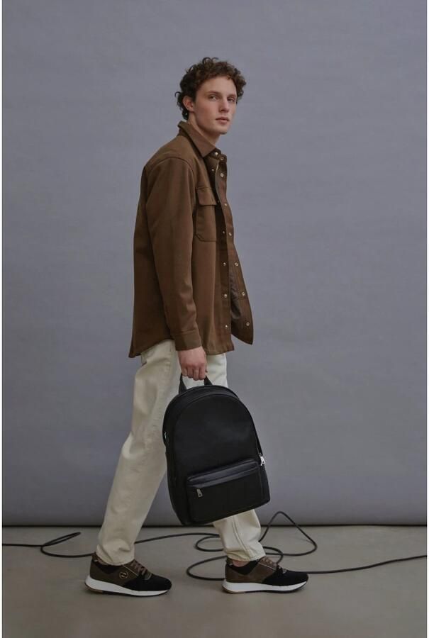 Estro Zwarte & Bruine Velours Sneakers met Elastische Zool