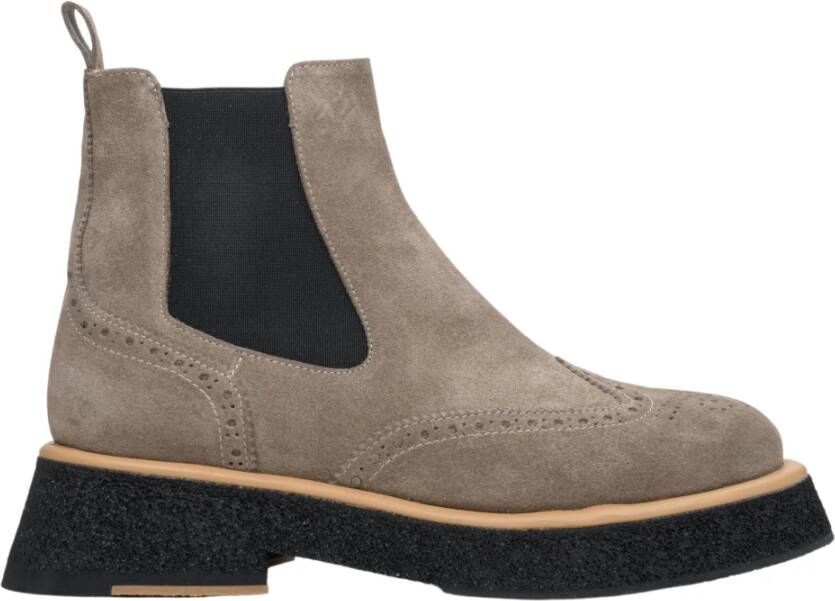 Estro Grijs & Bruine Chelsea Boots