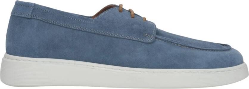 Estro Heren Blauwe Derby Schoenen gemaakt van Echt Velours Er00117607