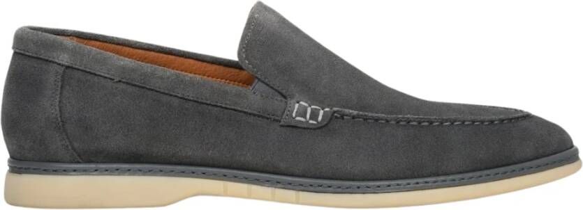Estro Heren Grijze Loafers gemaakt van Echt Velours Er00112567 Gray Heren